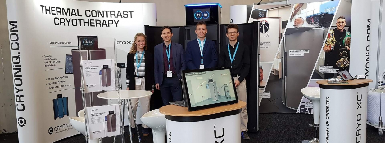 Leaders of CRYONiQ participating in an exhibition
