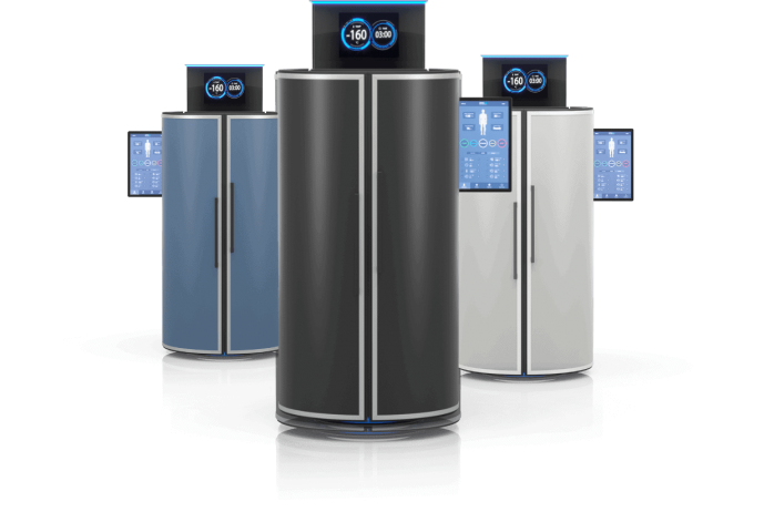 Stratus blue, jet black and light gray cold air chambers