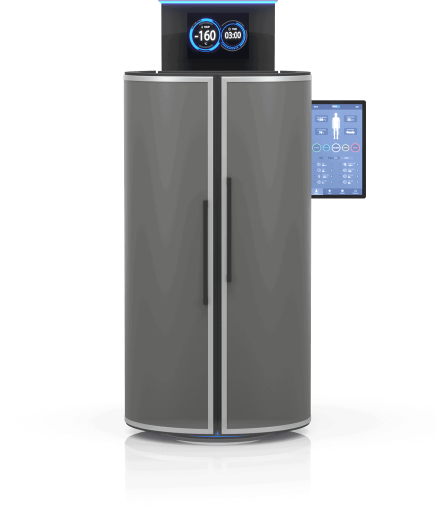 Anthracite cold air device standing alone in center